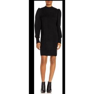 WAYF Womens‎ Lola Sweaterdress Mock Neck Mini black dress size XS NWT
